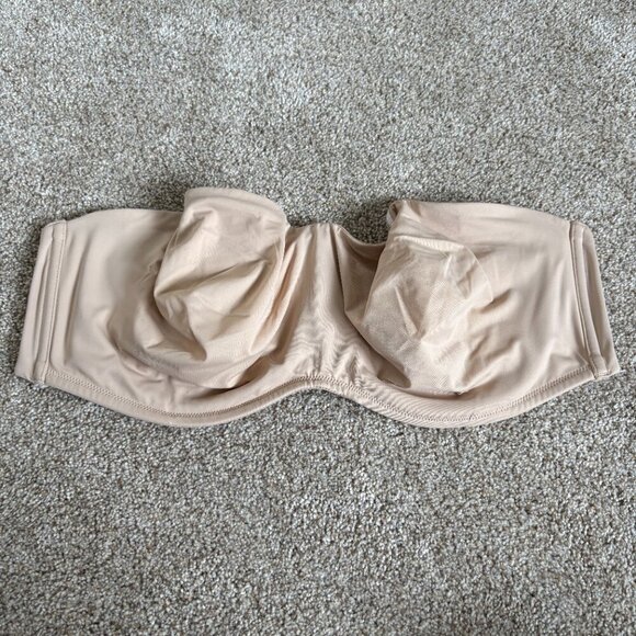Delimira Women's Underwire Strapless Bra 44DD Cashew NWT Removable Straps - Picture 1 of 7